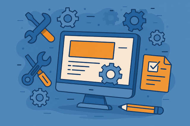 grafikbild das Komponeten zeigt, die für das Website erstellen benötigt werden